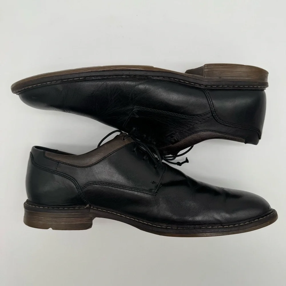 Josef Seibel Earl Black Leather Oxford Size 45/11-11.5